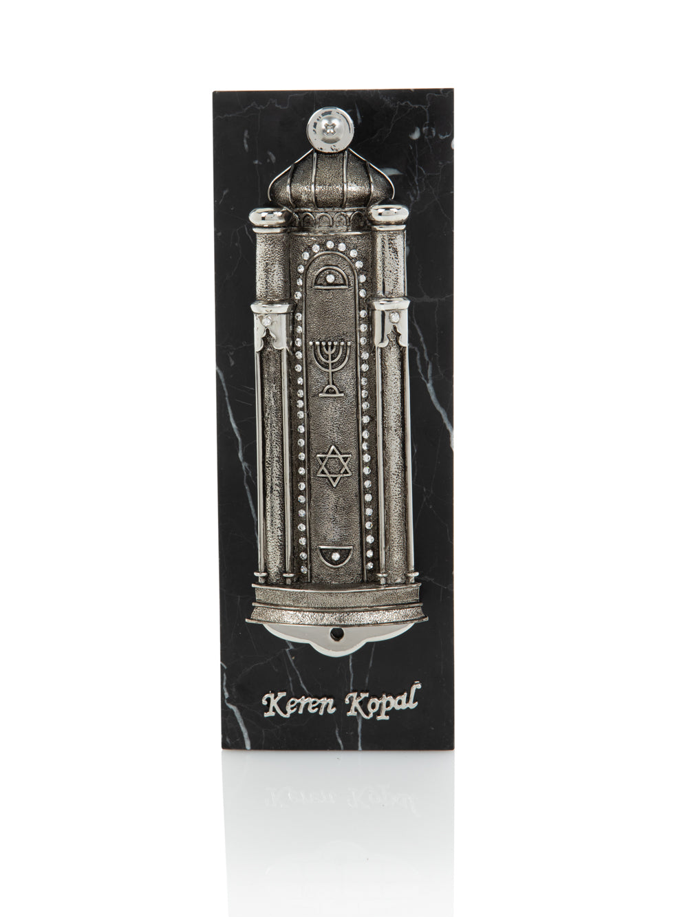 Keren Kopal Silver Modern Holy Ark Mezuzah