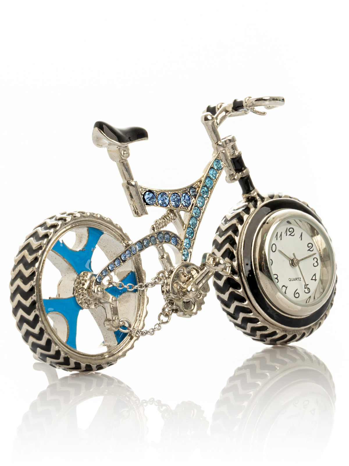Keren Kopal Bicycle clock with Blue crystals