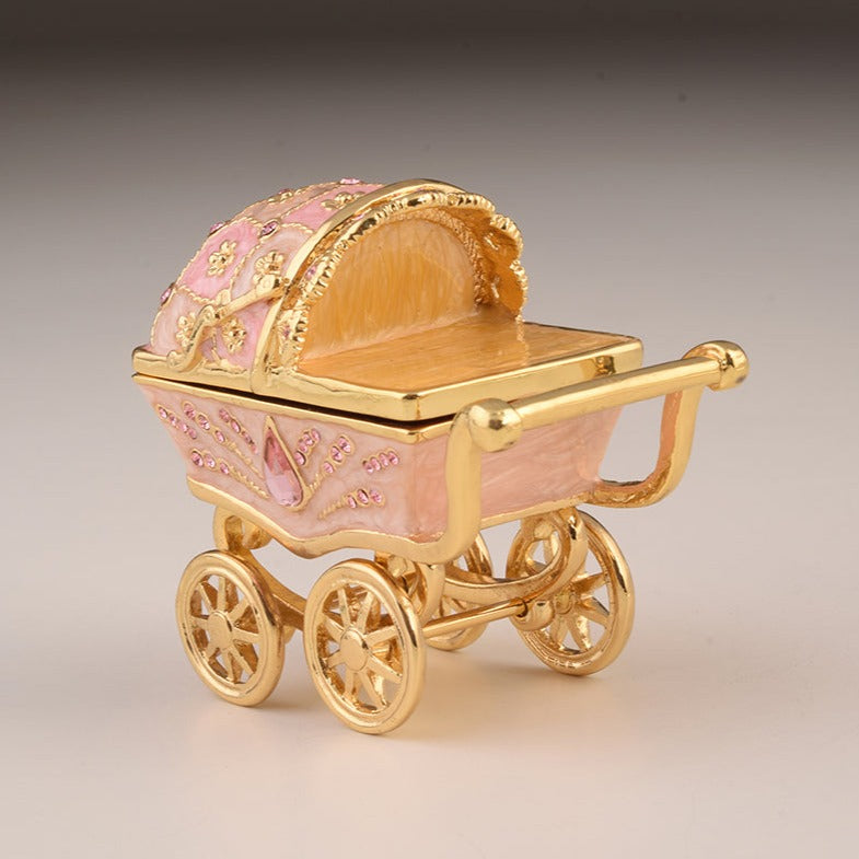 Keren Kopal Pink Baby Carriage Trinket Box
