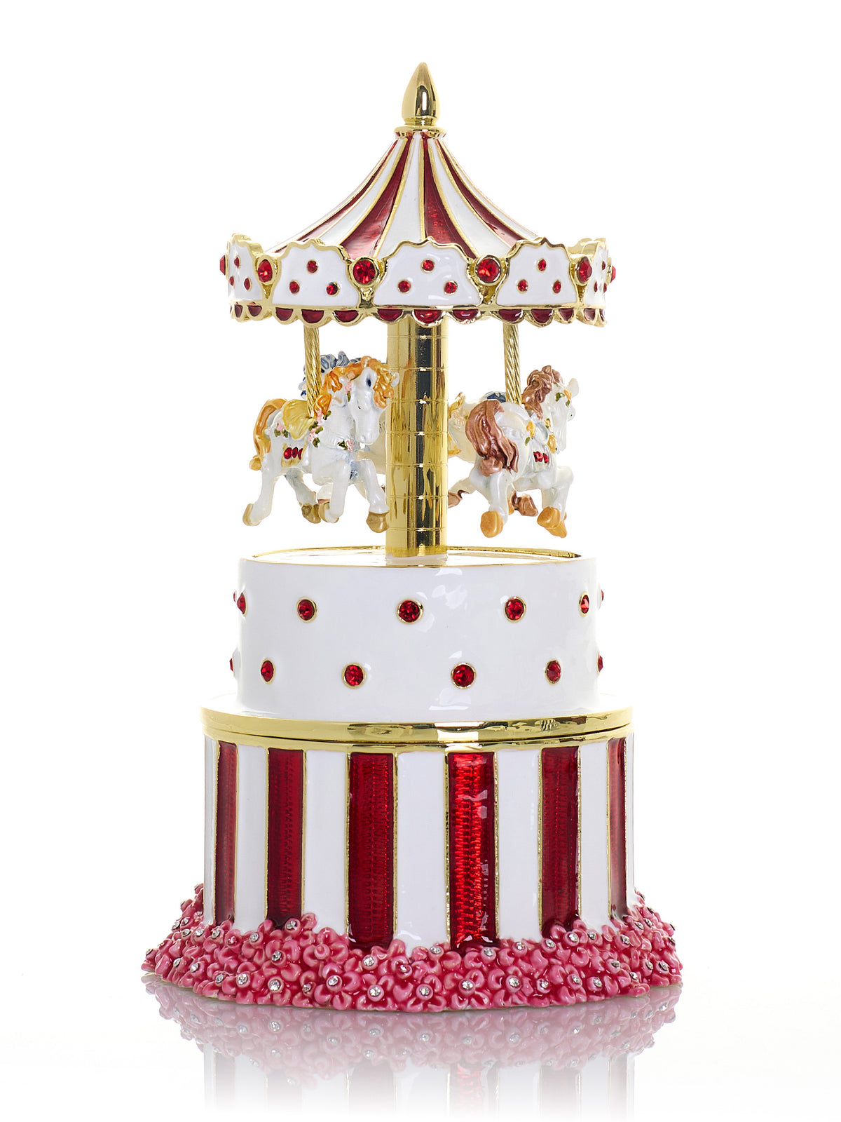 Red Wind up Horse Carousel & trinket Box Limited Edition 1-250