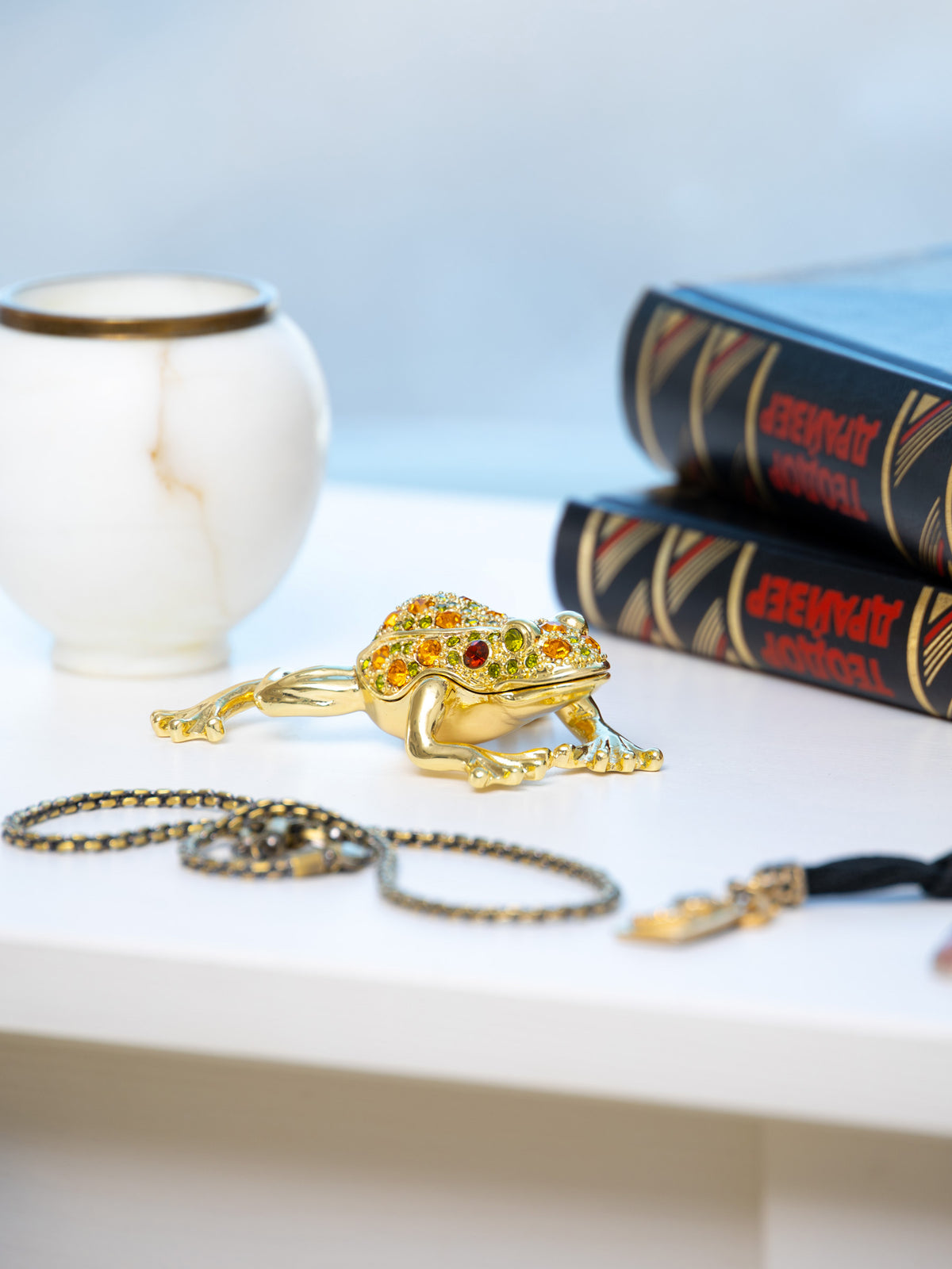 Keren Kopal Golden Frog Trinket Box