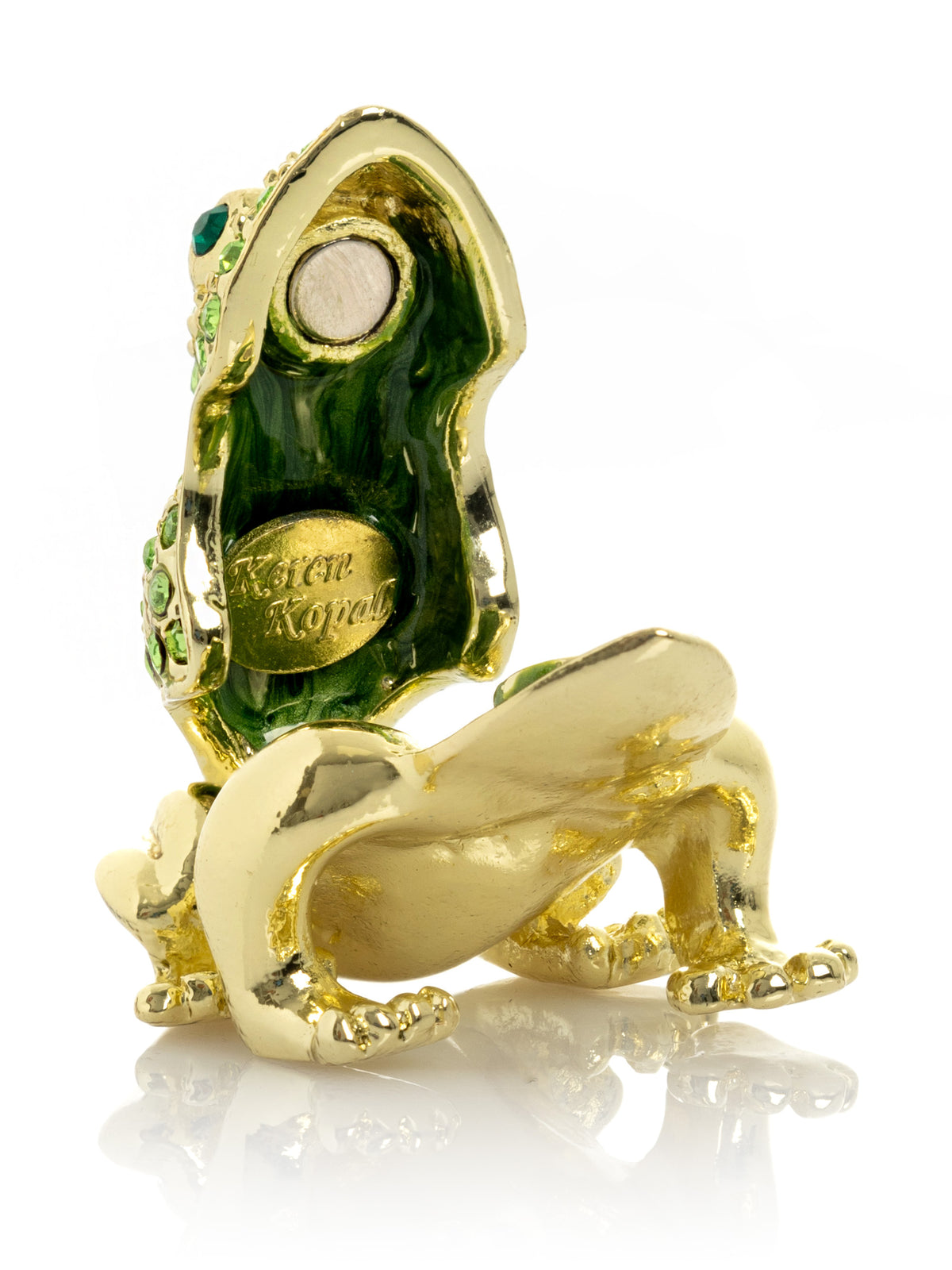 Keren Kopal Green and Gold Sitting Toad