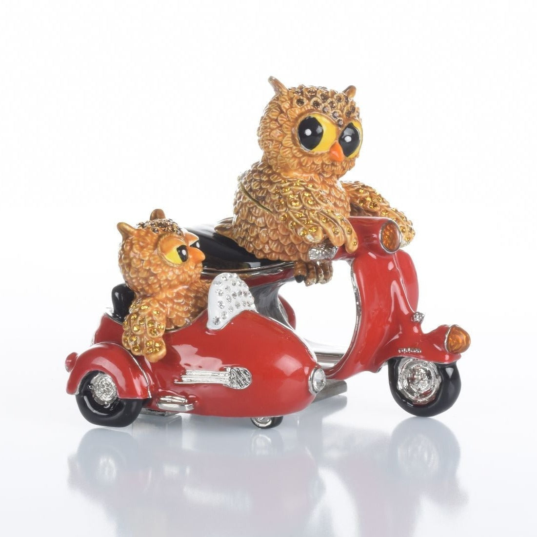 Keren Kopal Brown Owl & Owlet red bike with sidecar Limited edition 1 of 250