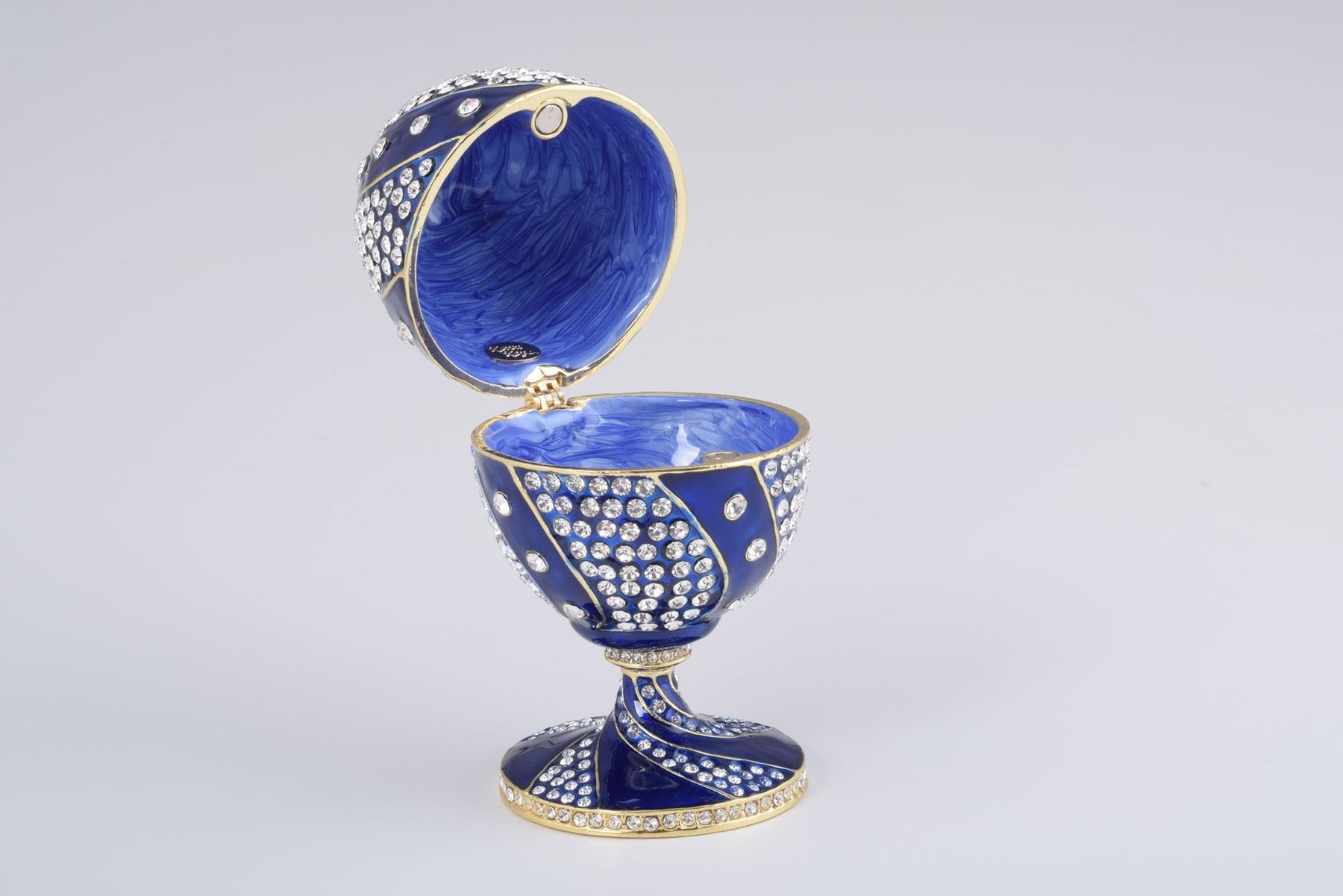 Keren Kopal Blue with Crystals Faberge Egg