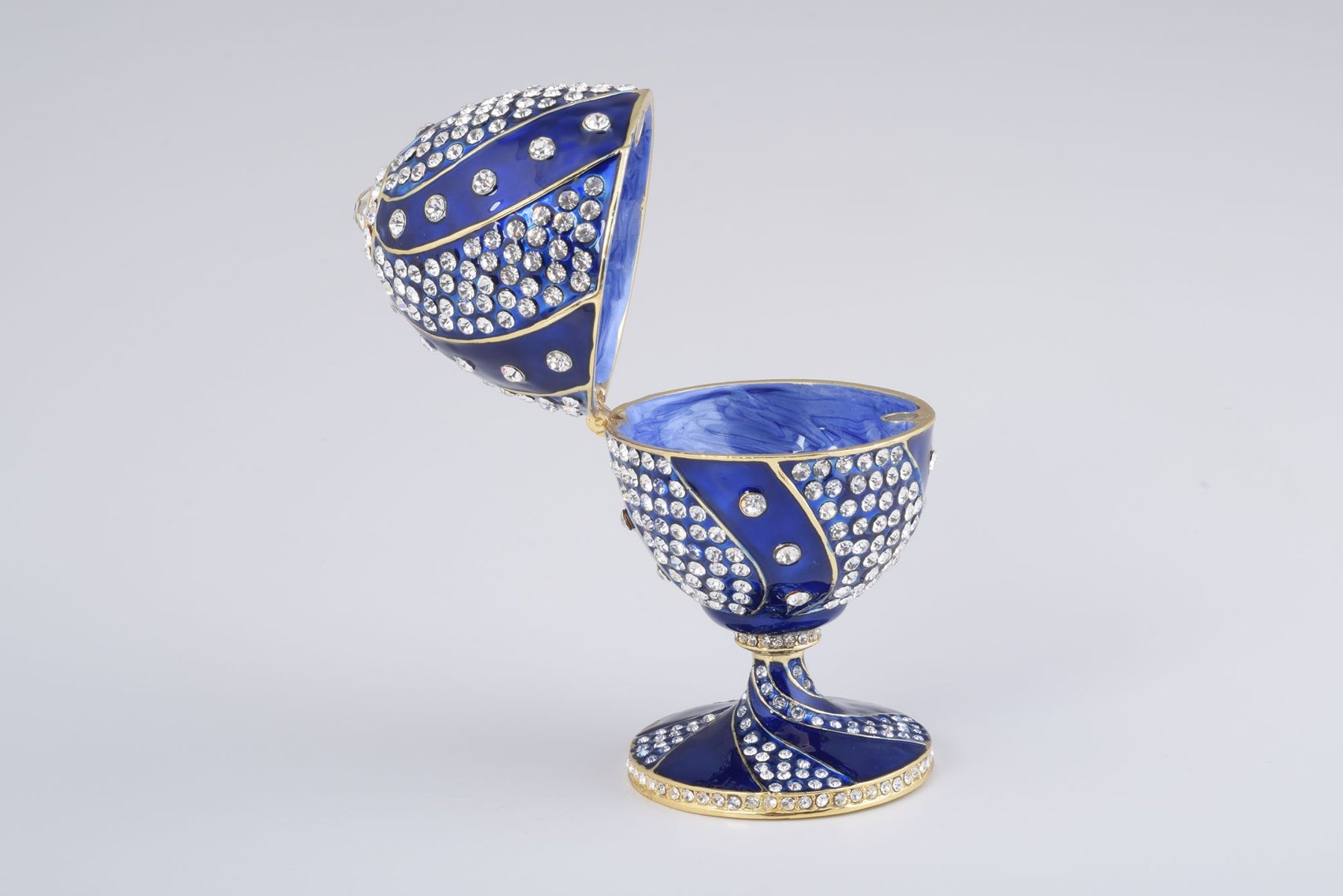 Keren Kopal Blue with Crystals Faberge Egg