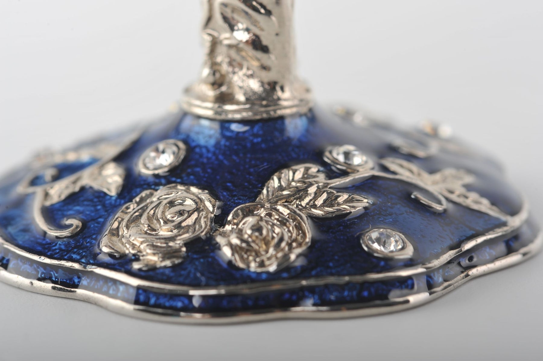 Keren Kopal Blue Faberge Egg with Frog Inside