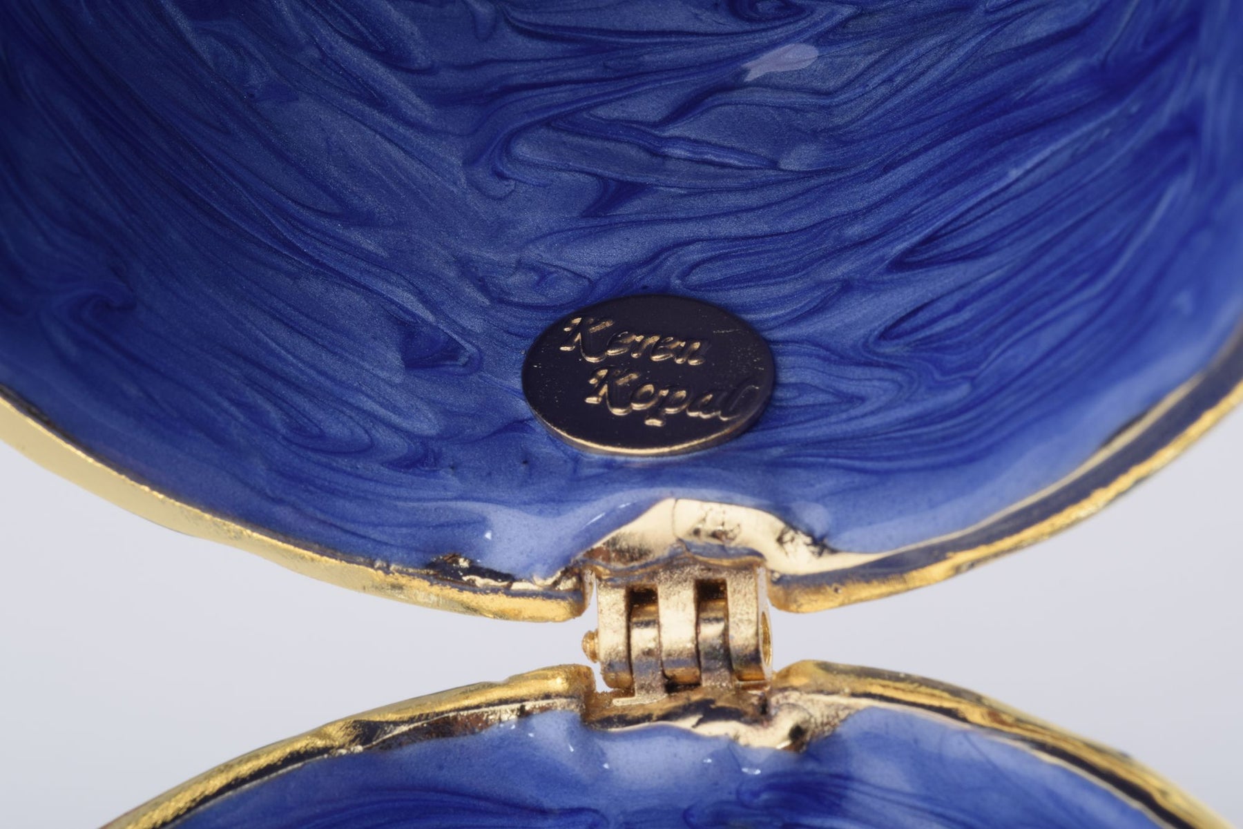 Keren Kopal Blue with Crystals Faberge Egg
