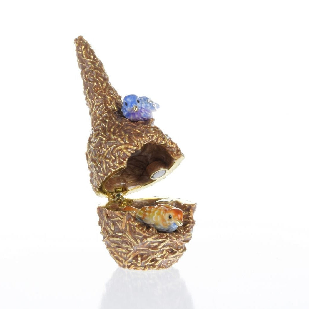 Keren Kopal Two love Birds in a nest Trinket Box