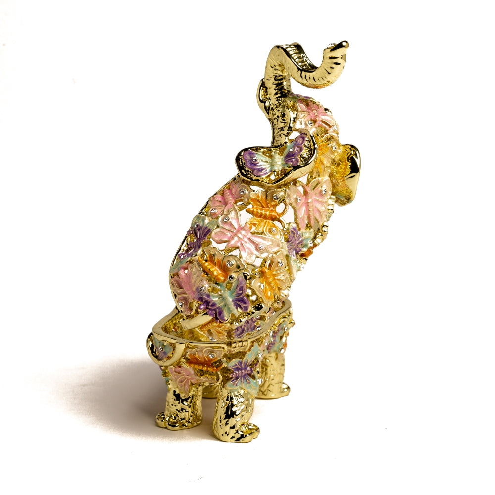 Keren Kopal Golden Elephant Decorated with butterflies