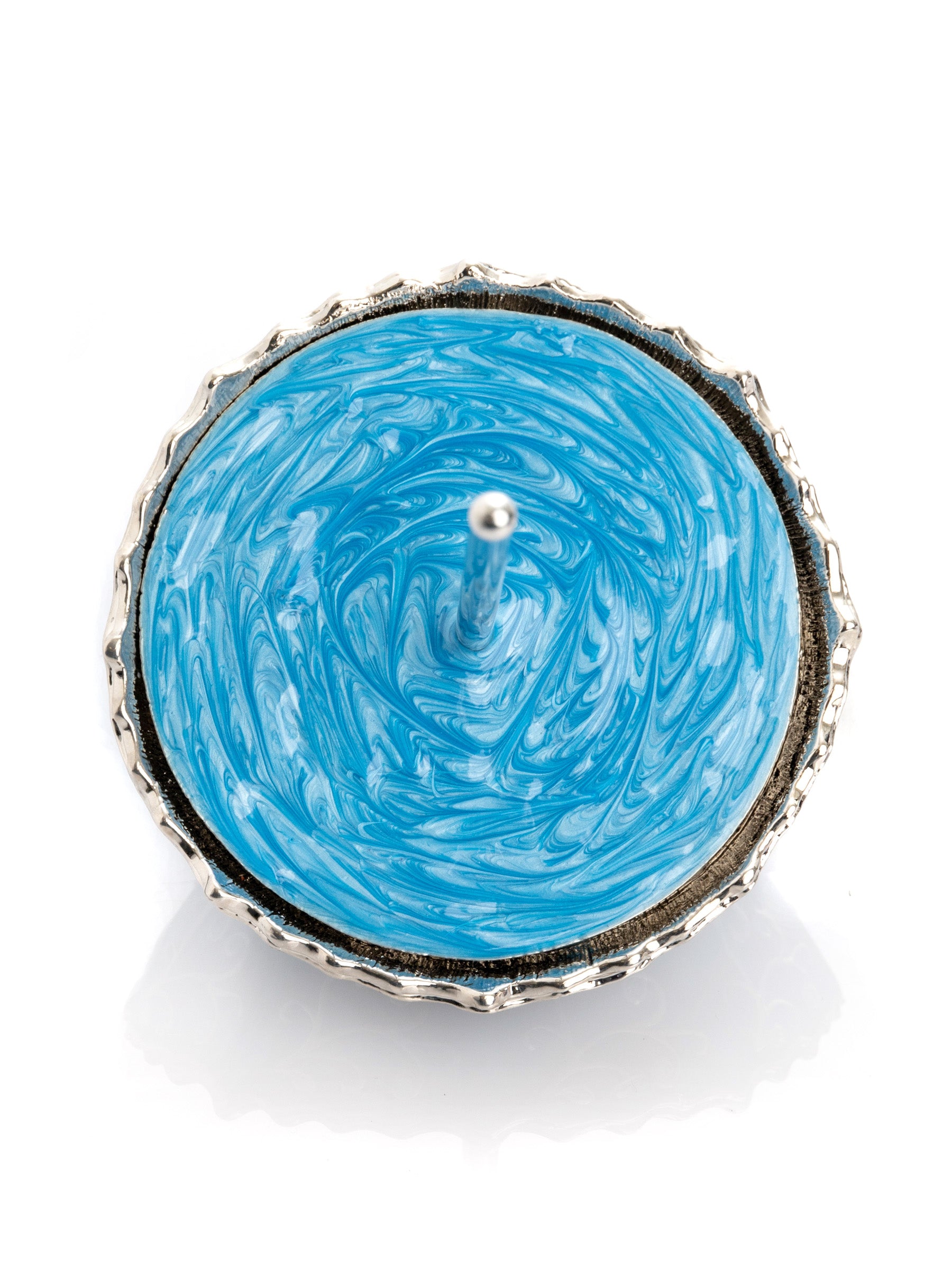 Keren Kopal Blue Umbrella Trinket Box Handmade with Swarovski Crystals