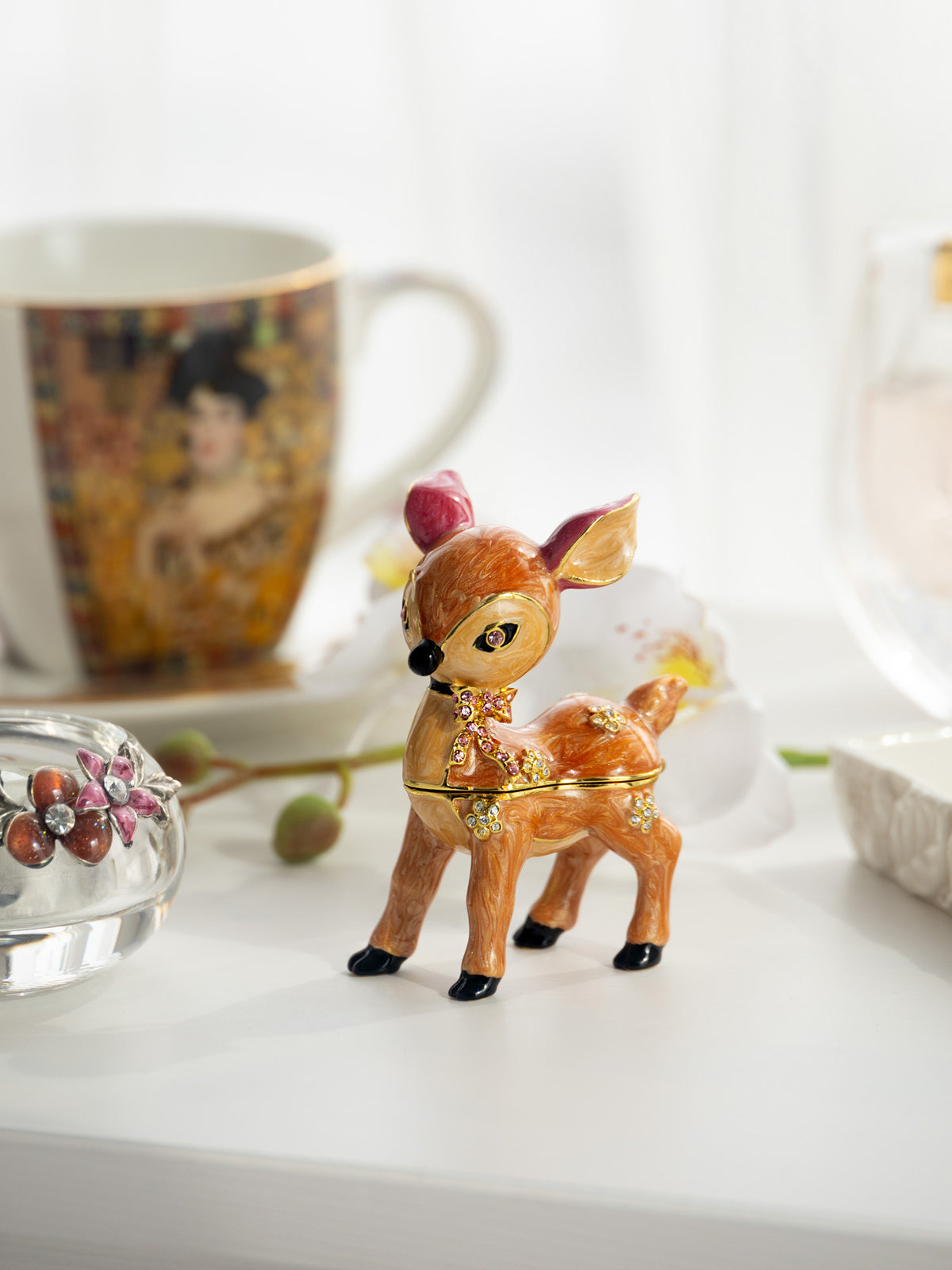 Keren Kopal Brown Fawn Trinket Box