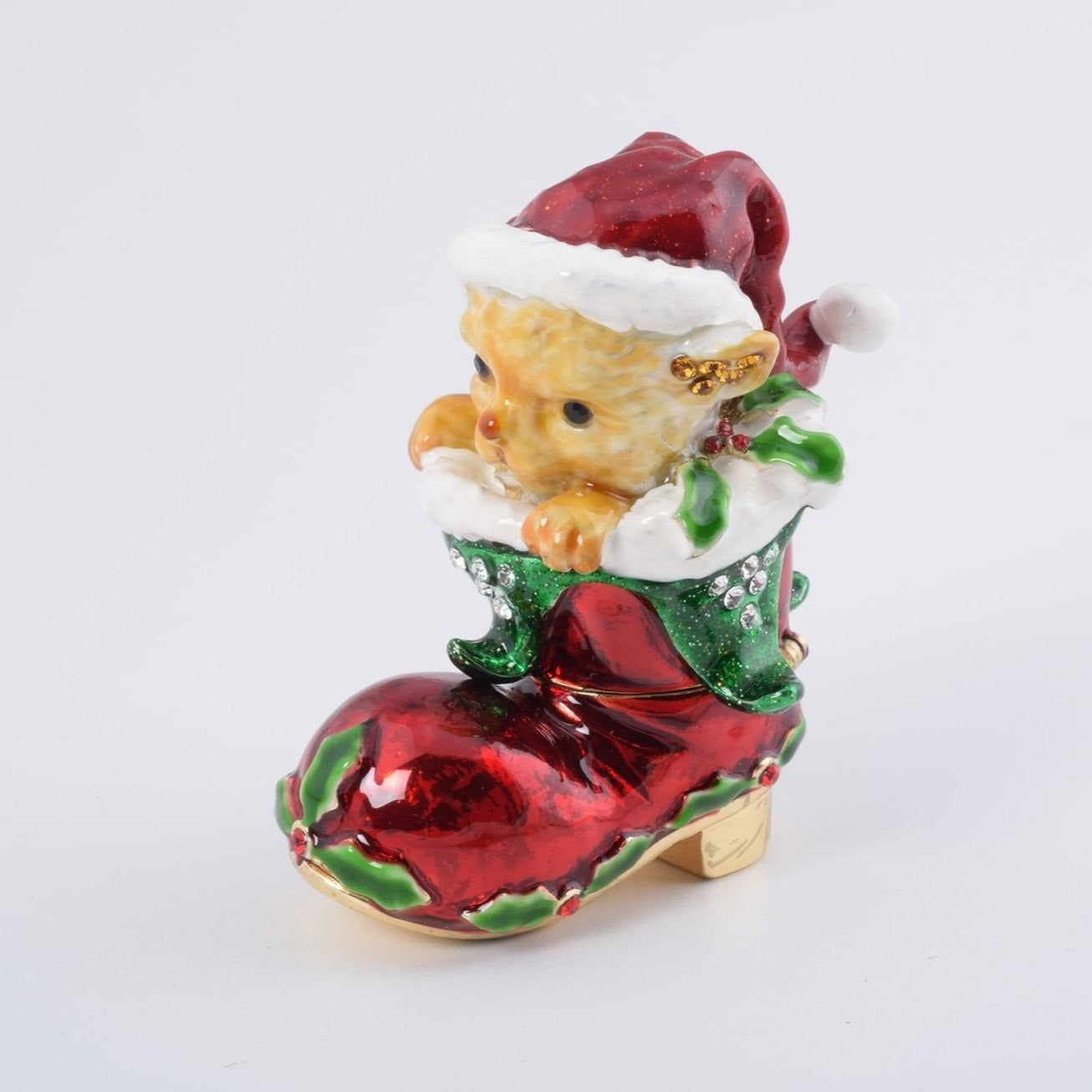 Keren Kopal Christmas Cat in a Christmas Boot