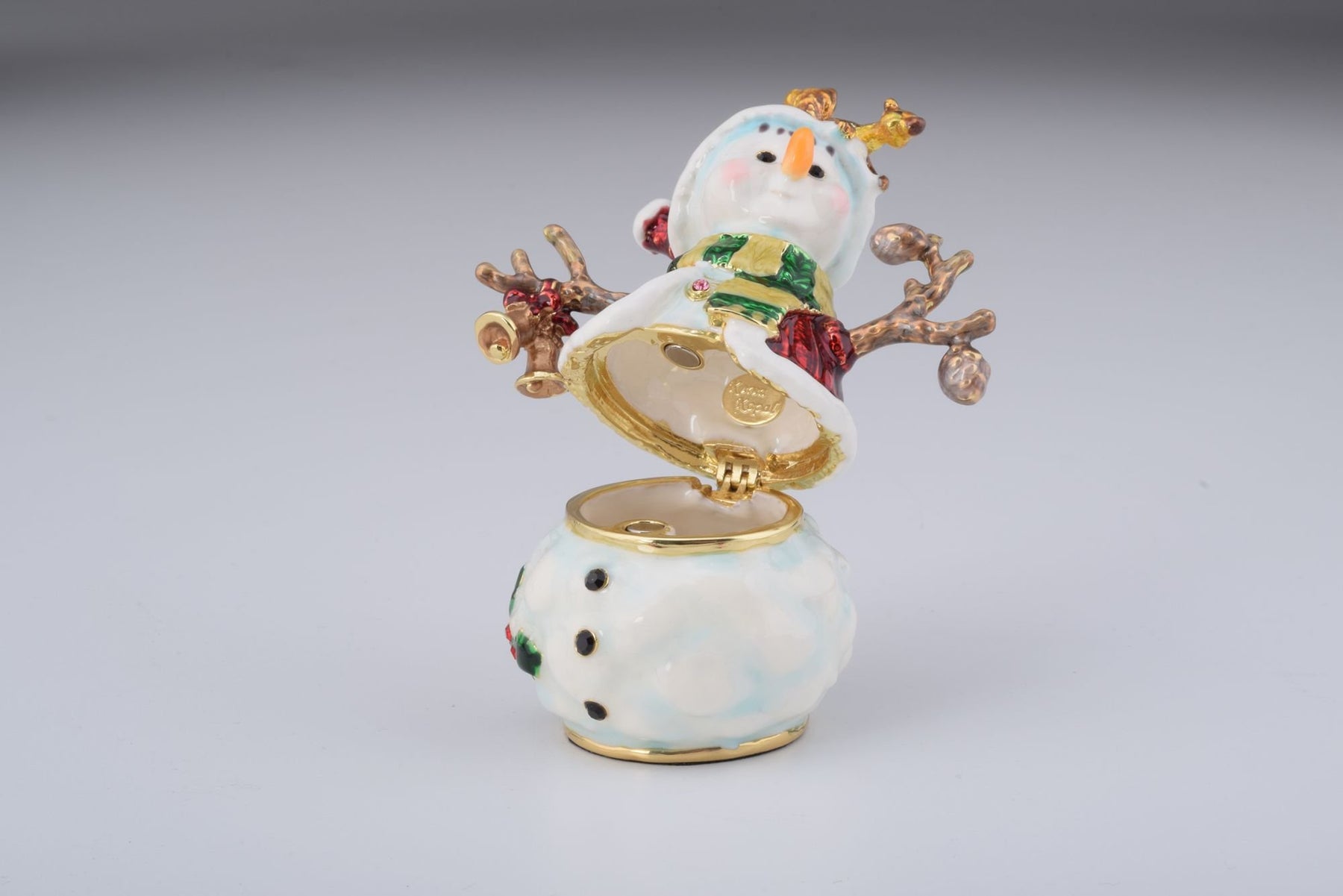 Keren Kopal Christmas Snowman with a Squirrel on His Head