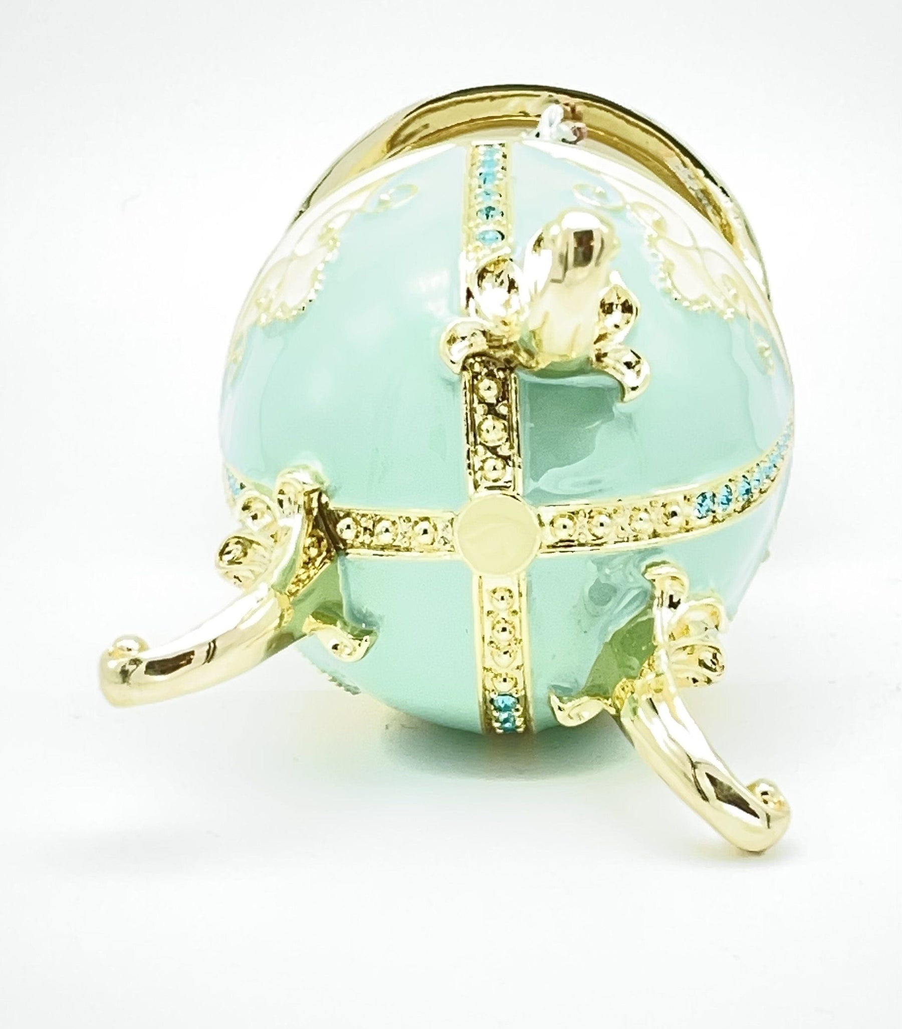 Keren Kopal Turquoise Musical Carousel with Royal Horses Waltz of the Flowers by Tchaikovsky