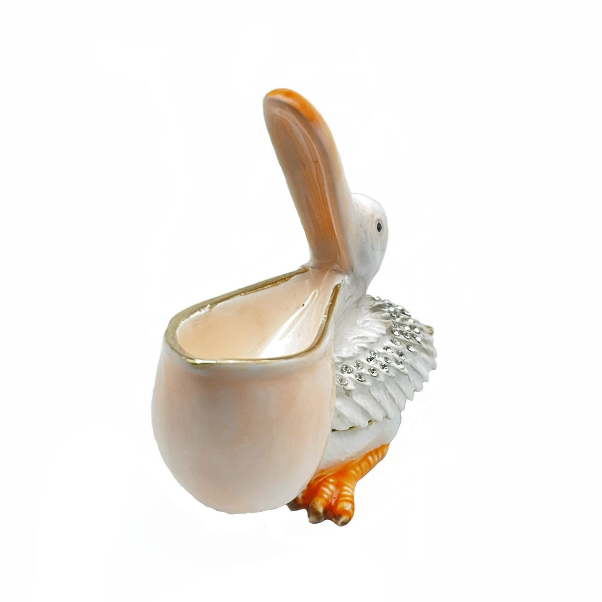 Keren Kopal White pelican trinket box