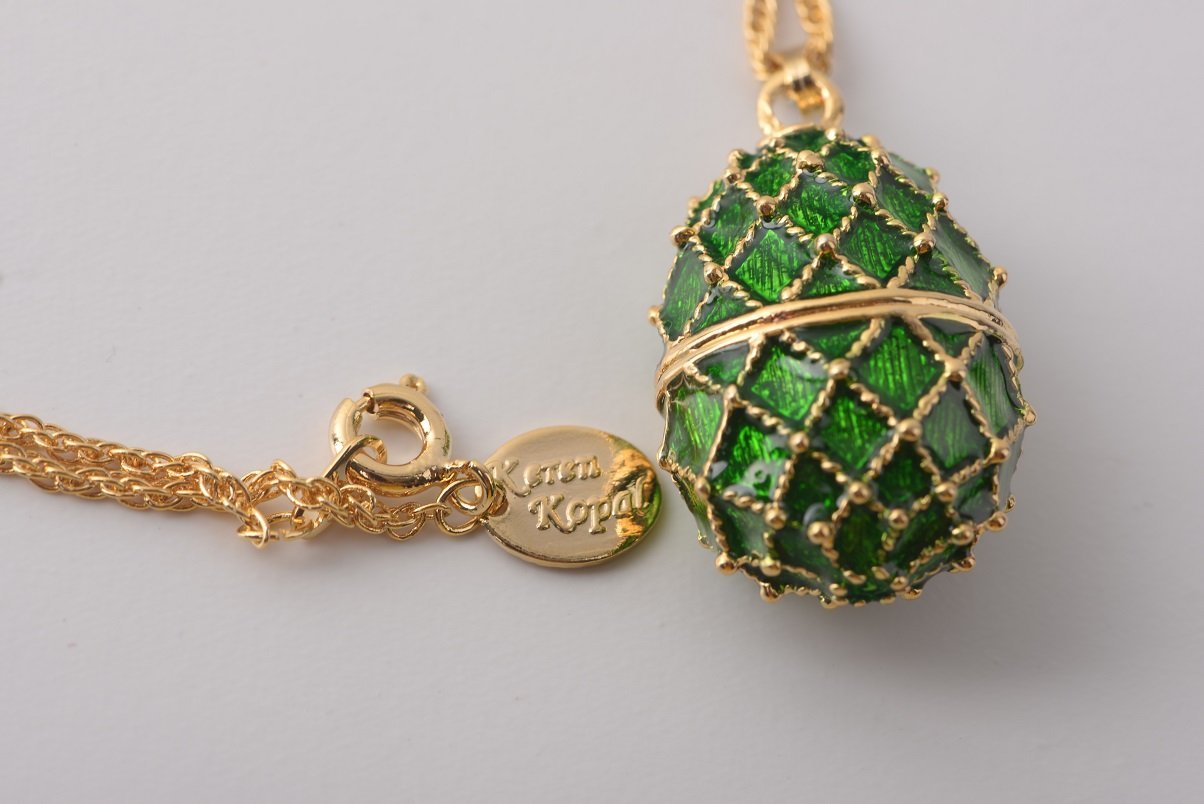 Keren Kopal Dark Green Egg Pendant Necklace