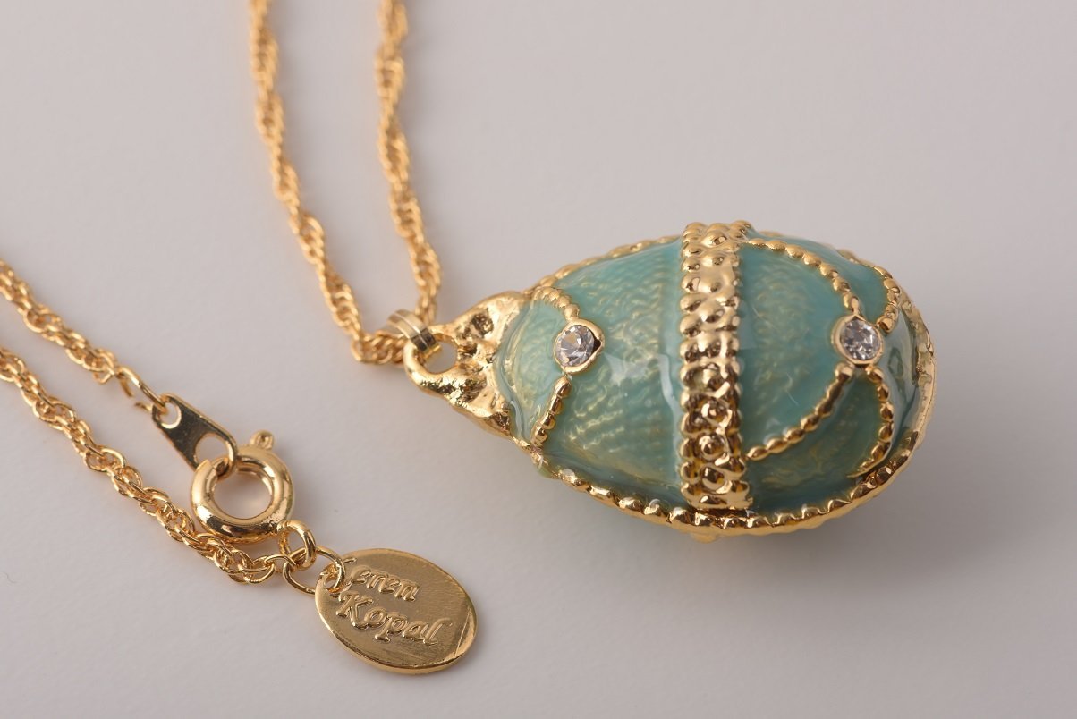 Keren Kopal Light Blue Egg Pendant Necklace