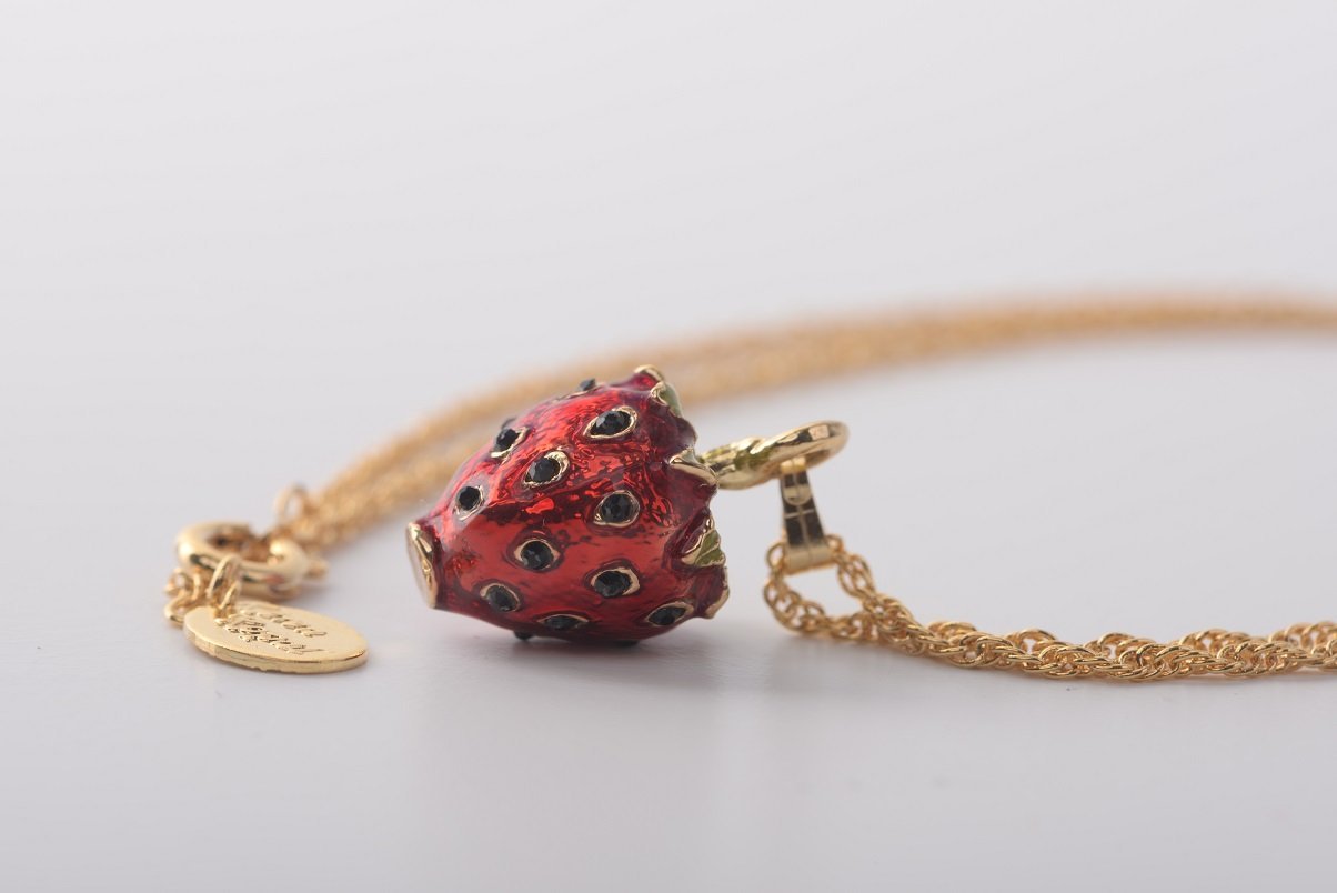Keren Kopal Red Strawberry Pendant Necklace