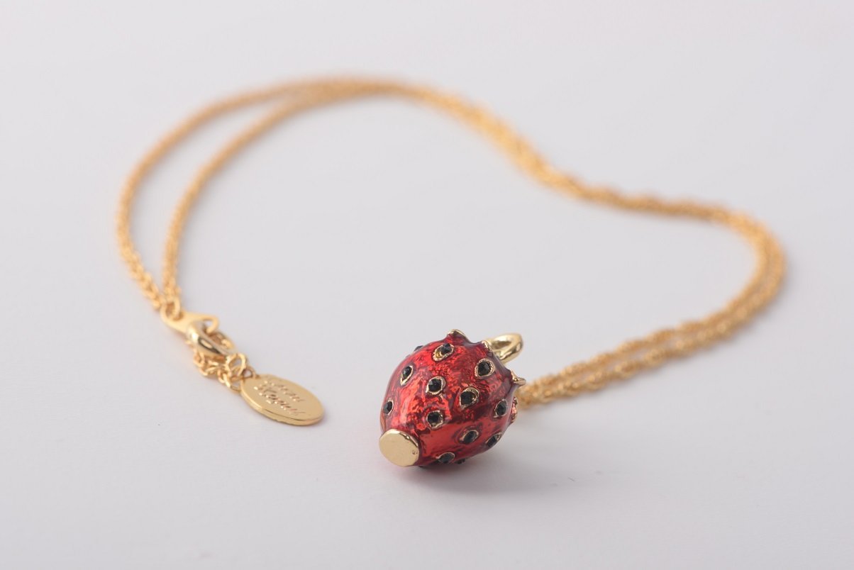 Keren Kopal Red Strawberry Pendant Necklace