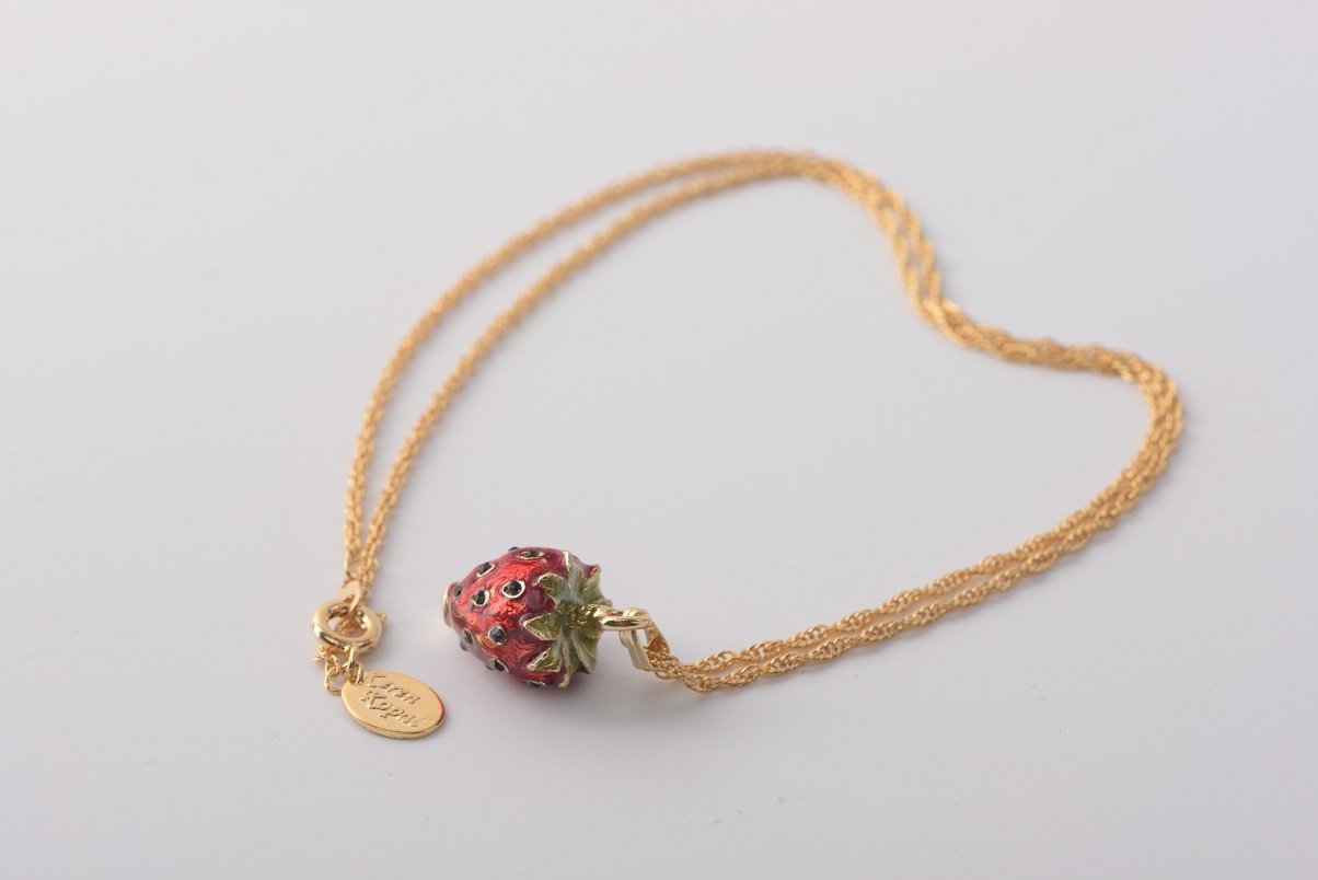 Keren Kopal Red Strawberry Pendant Necklace