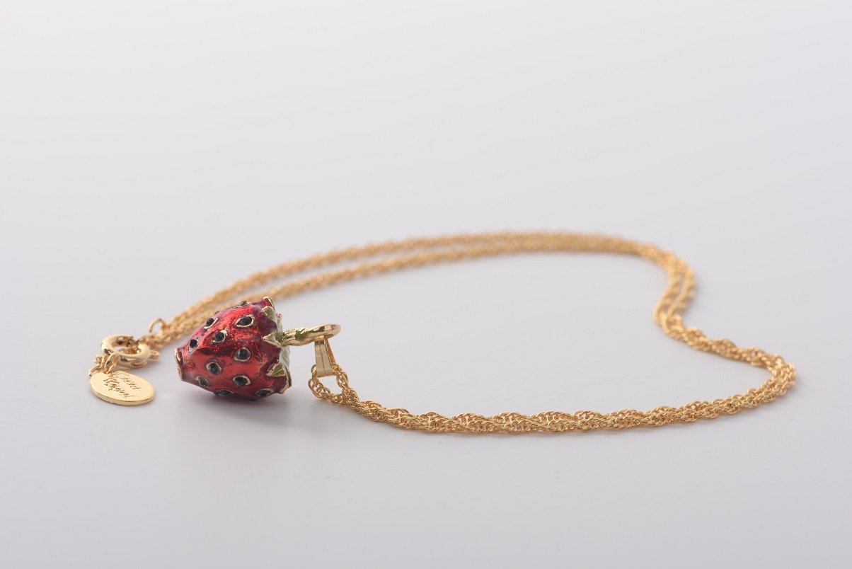 Keren Kopal Red Strawberry Pendant Necklace