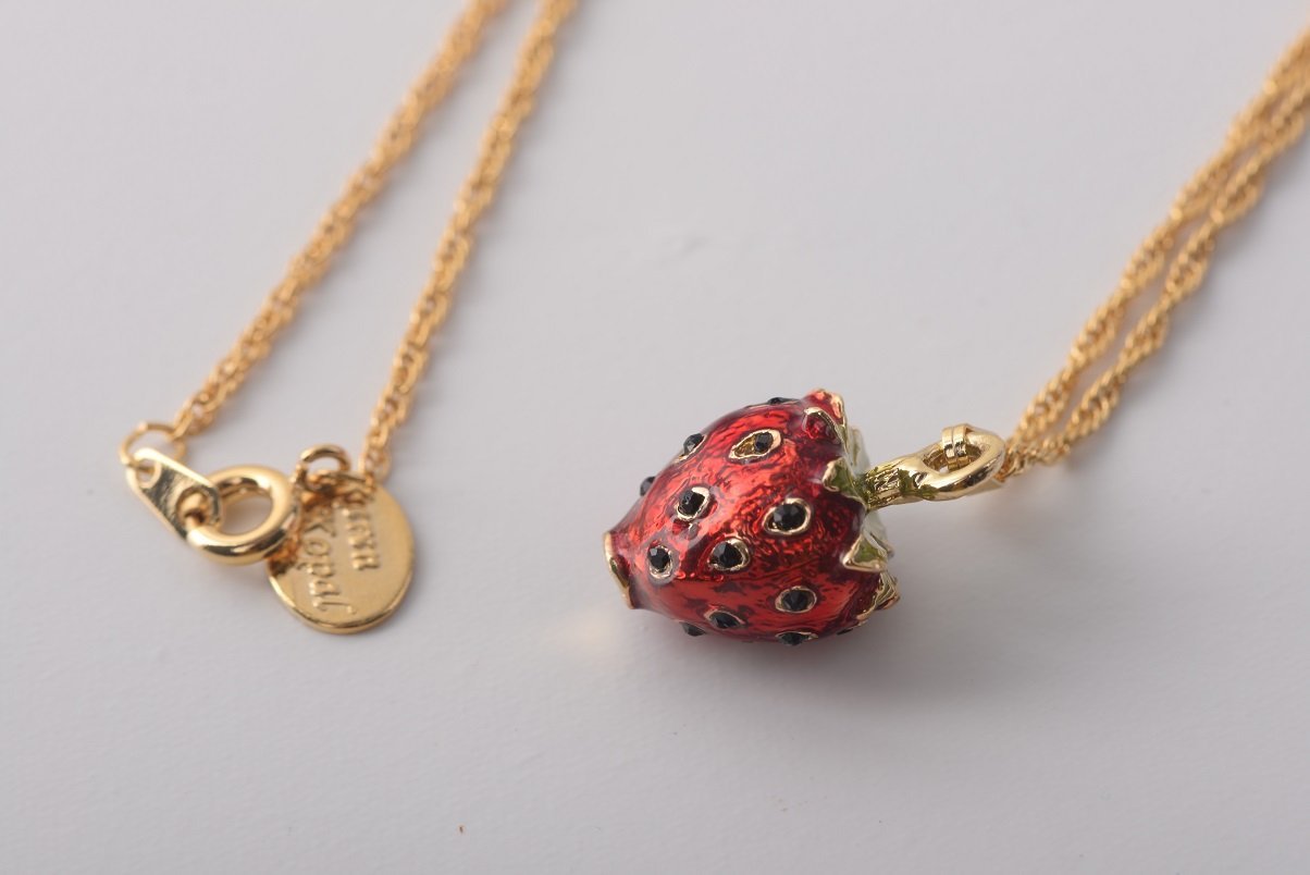 Keren Kopal Red Strawberry Pendant Necklace