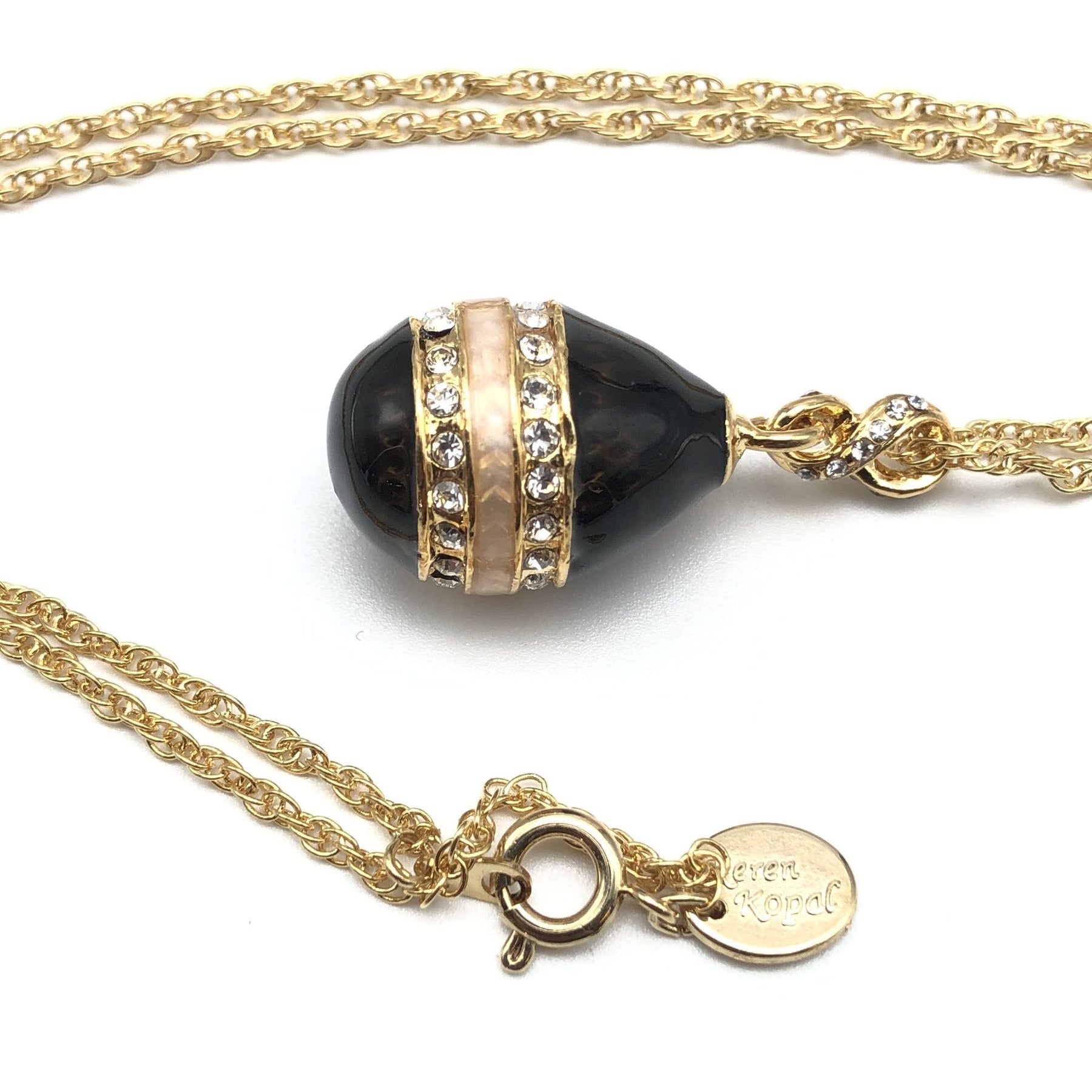 Keren Kopal Black Egg Pendant Necklace