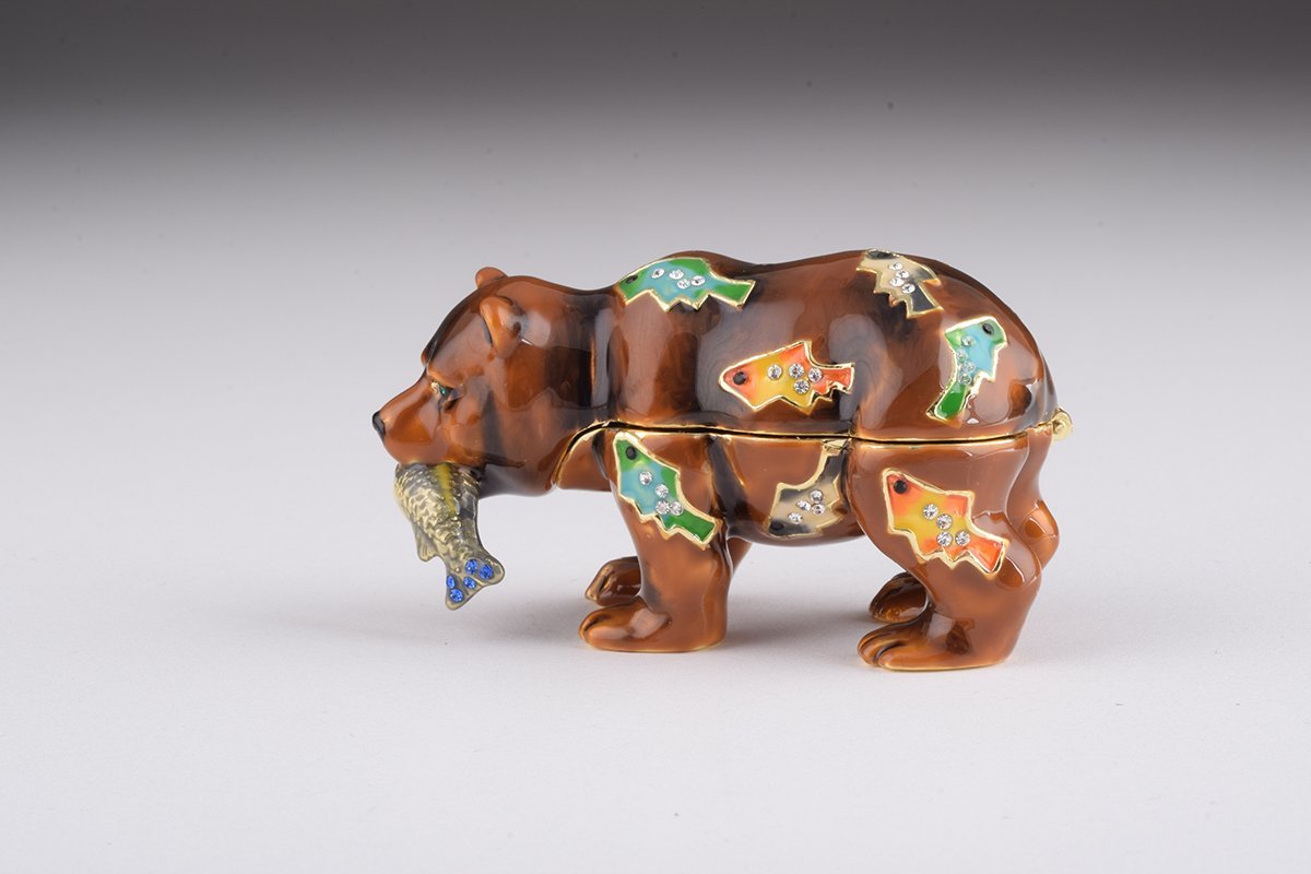 Keren Kopal Brown Bear Holding Fish