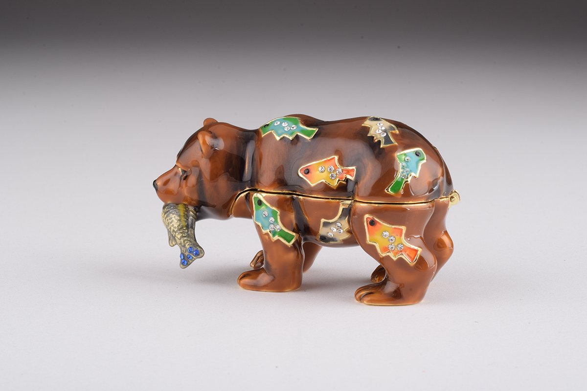Keren Kopal Brown Bear Holding Fish