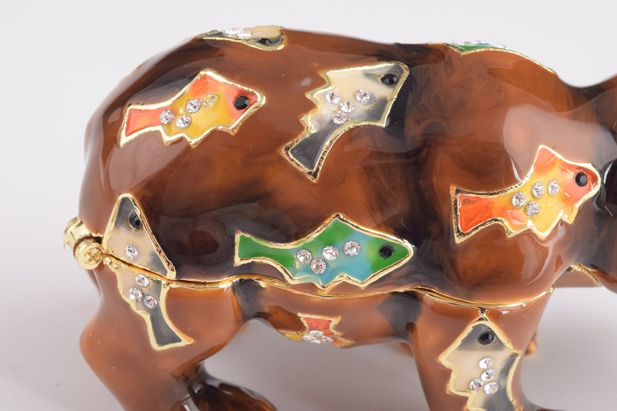 Keren Kopal Brown Bear Holding Fish
