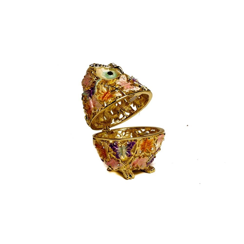 Keren Kopal Golden Owl Decorated with Butterflies