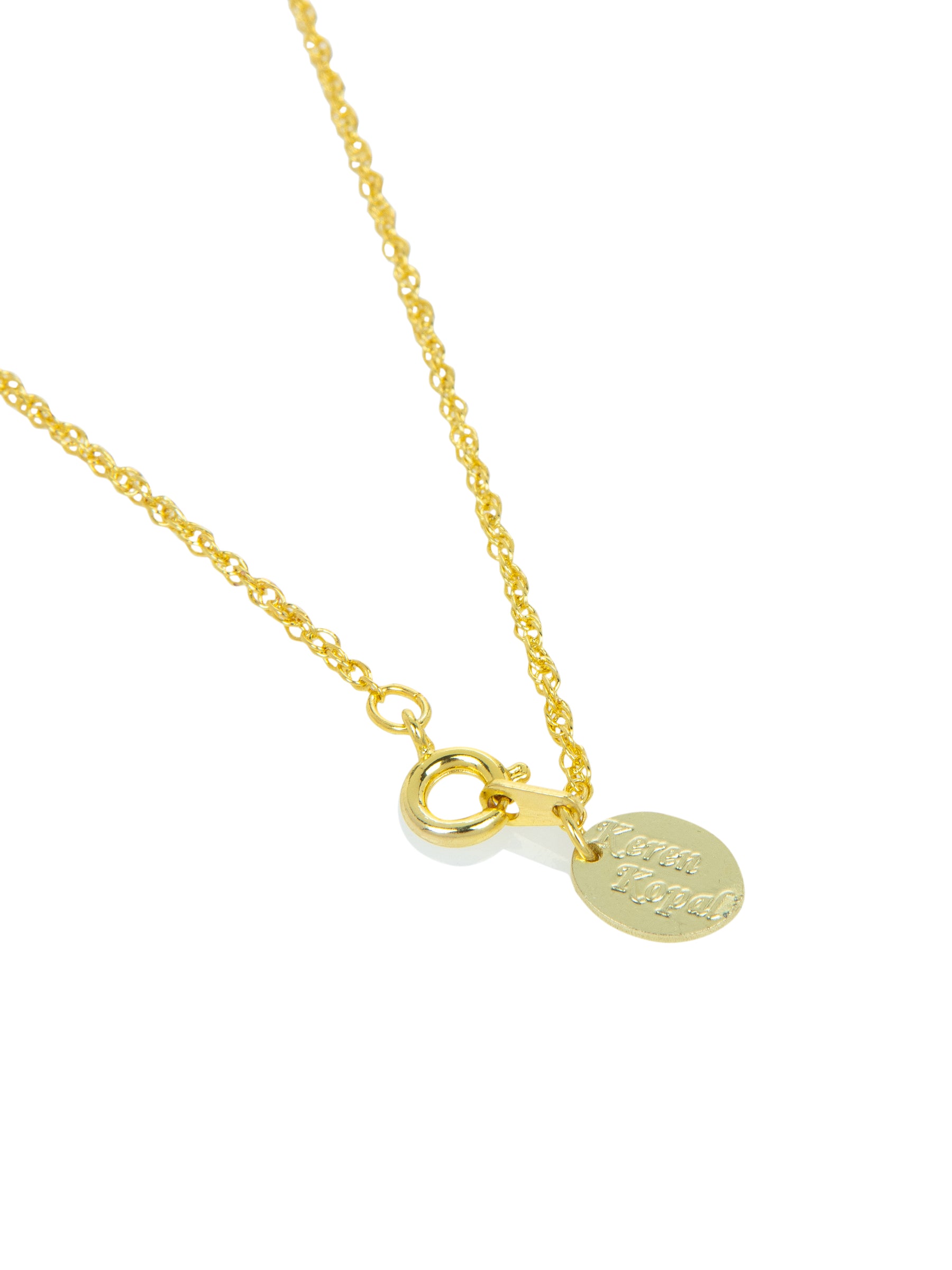 Halskette mit Ei-Anhänger in Gold und Hellblau