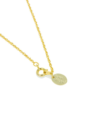 Halskette mit Ei-Anhänger in Gold und Hellblau
