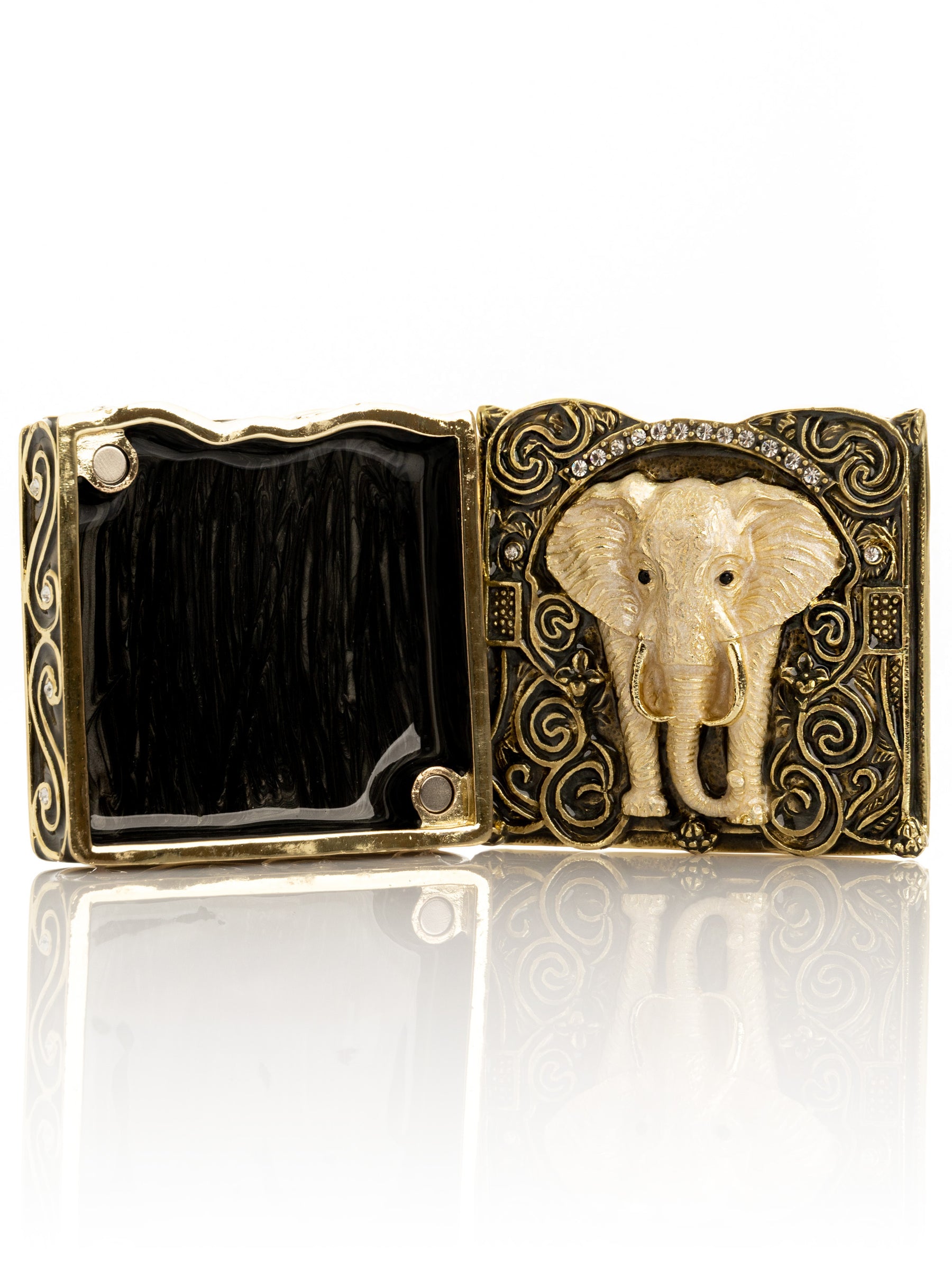 Keren Kopal Brown and Gold trinket Box Elephant