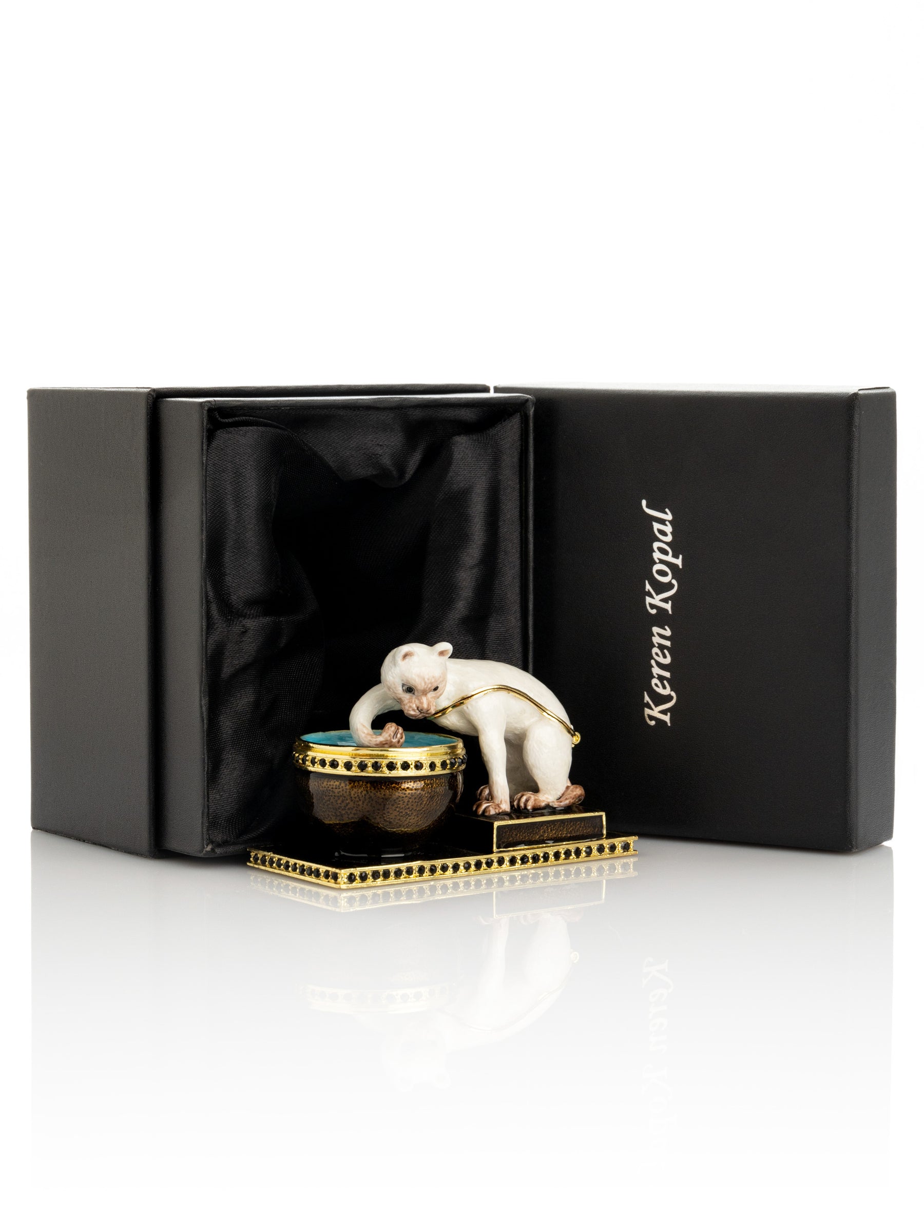 Keren Kopal Curious Cat & Fish Limited edition of 250 Trinket Box