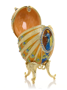 Colorful Peacock Faberge Egg