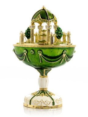Keren Kopal Garden Pavilion Design Cupola Fountain Green Egg Limited Edition of 250 Trinket Box