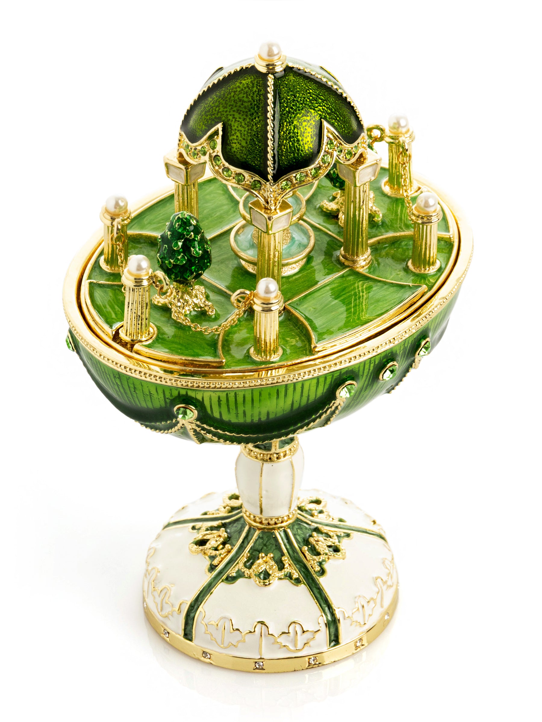 Keren Kopal Garden Pavilion Design Cupola Fountain Green Egg Limited Edition of 250 Trinket Box