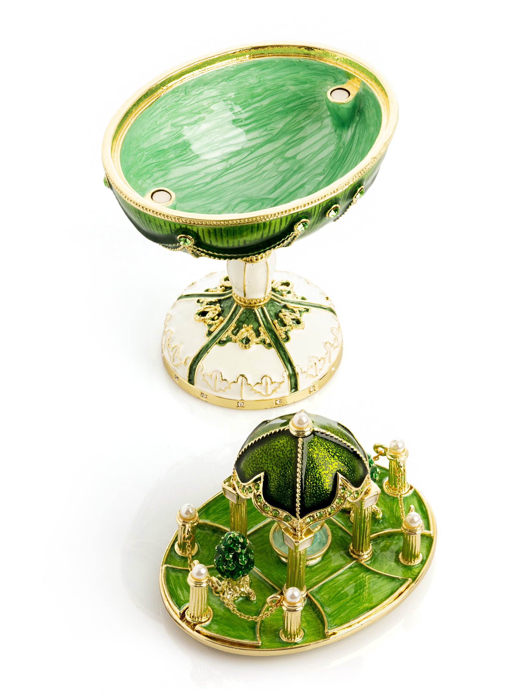 Keren Kopal Garden Pavilion Design Cupola Fountain Green Egg Limited Edition of 250 Trinket Box