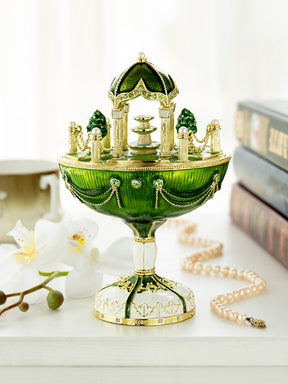 Keren Kopal Garden Pavilion Design Cupola Fountain Green Egg Limited Edition of 250 Trinket Box