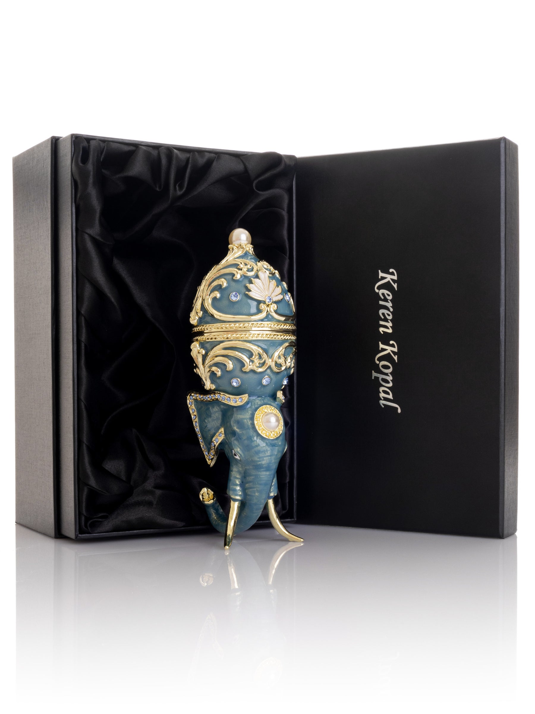 Keren Kopal Unique Easter Egg Elephant Pedestal