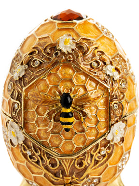 Keren Kopal Easter Egg Honeycomb with Bees Hive trinket box