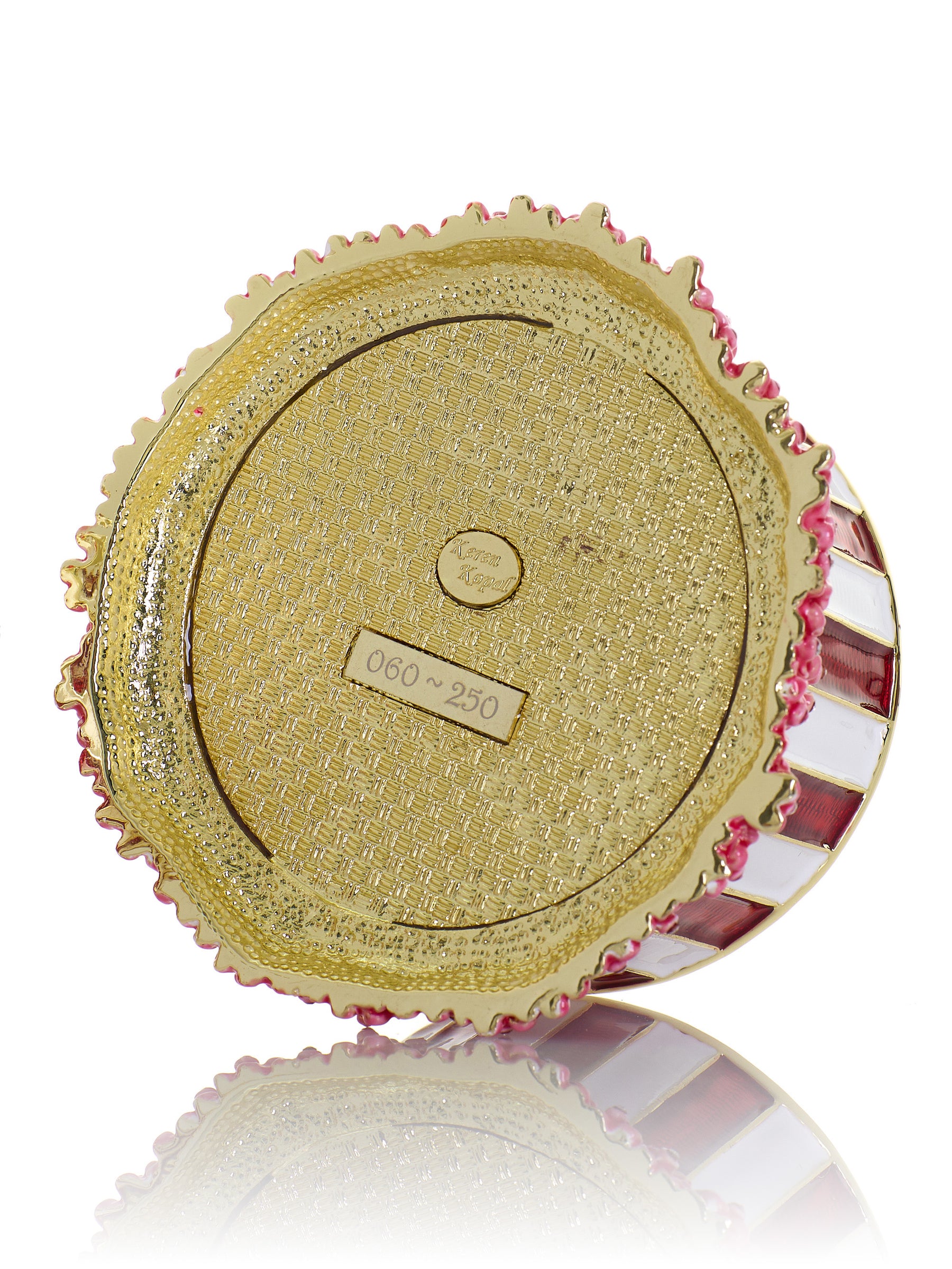 Blaues Faberge-Ei mit Pferdekarussell zum Aufziehen