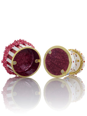 Blaues Faberge-Ei mit Pferdekarussell zum Aufziehen