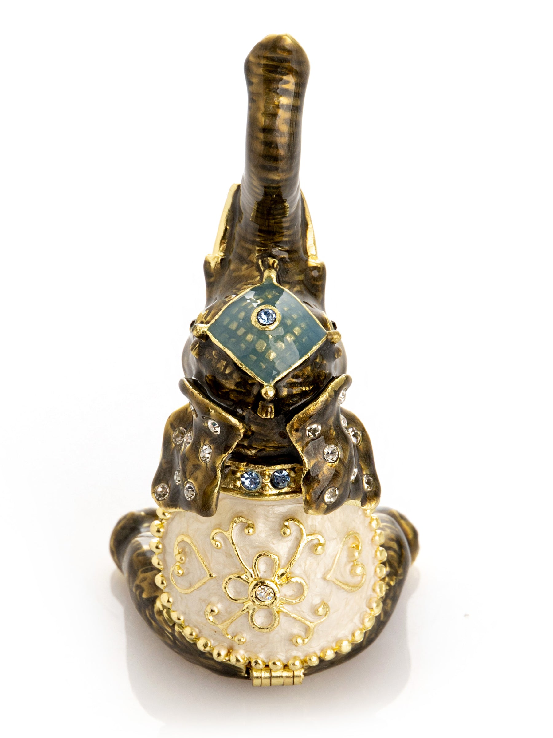 Keren Kopal Elephant Brown and Gold Trinket Box