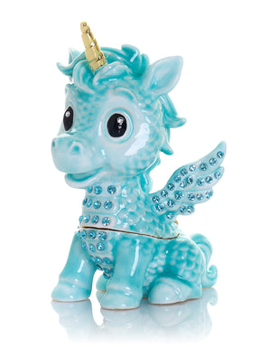 Cute Blue Unicorn Horse trinket Box Limited Edition 1-250