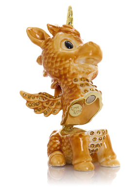 Cute Brown Unicorn Horse trinket Box Limited Edition 1-250
