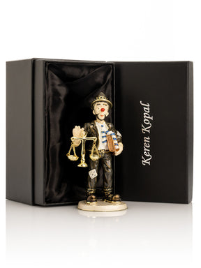 Keren Kopal Clown Lawyer Trinket Box with Book & Scales of Justice
