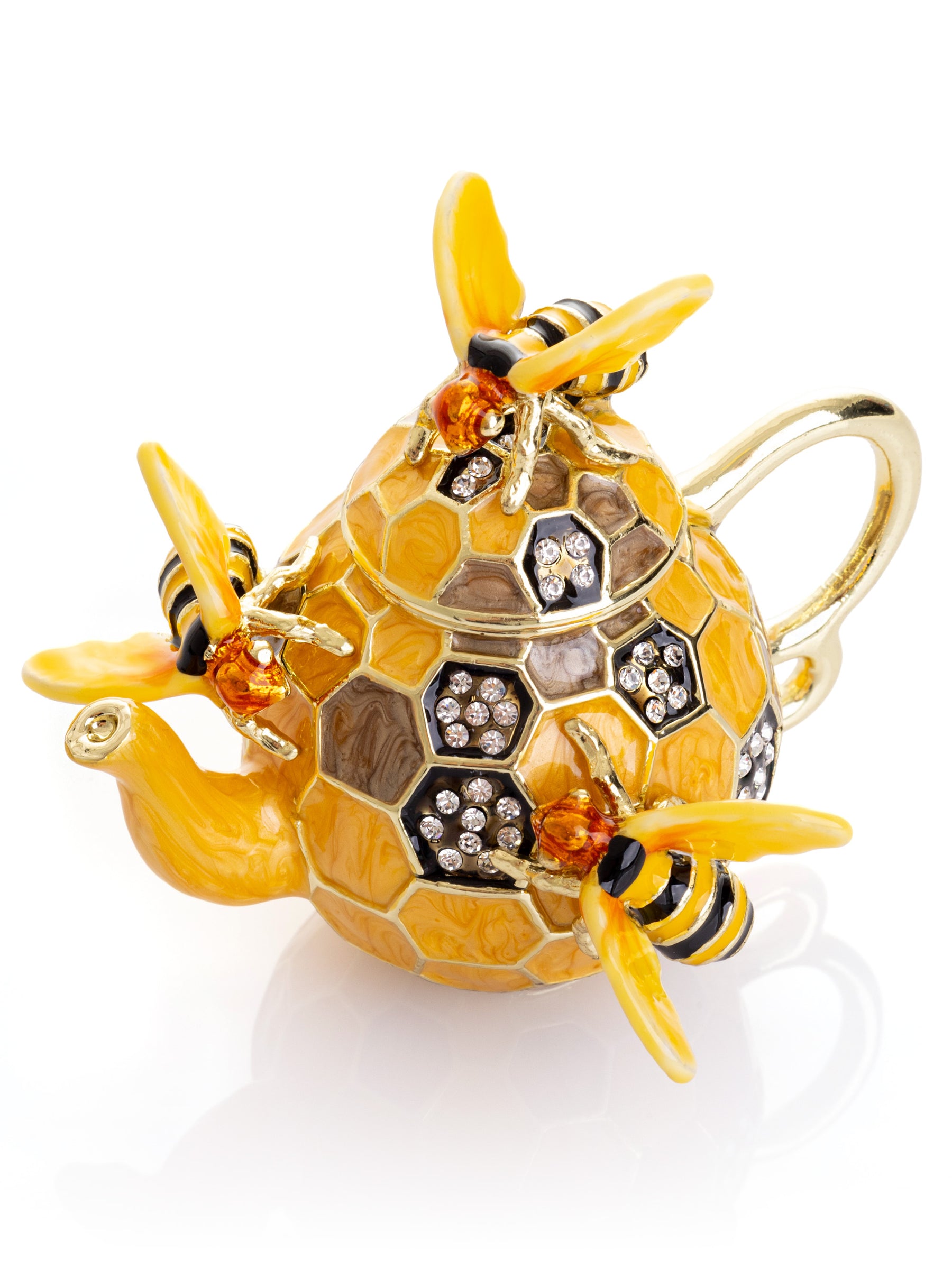 Keren Kopal Bee & Honeycomb Teapot Trinket Box by Keren Kopal