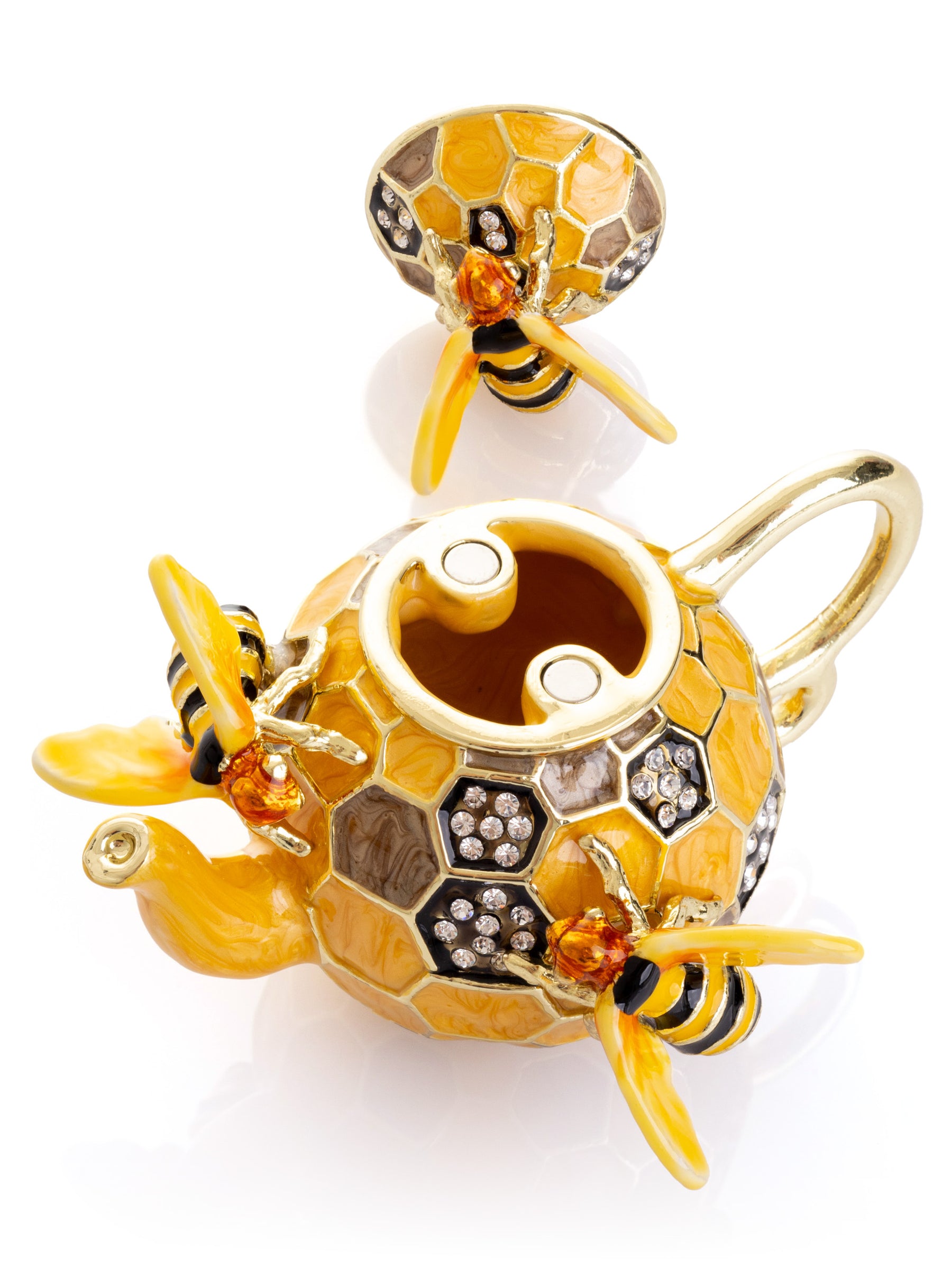 Keren Kopal Bee & Honeycomb Teapot Trinket Box by Keren Kopal